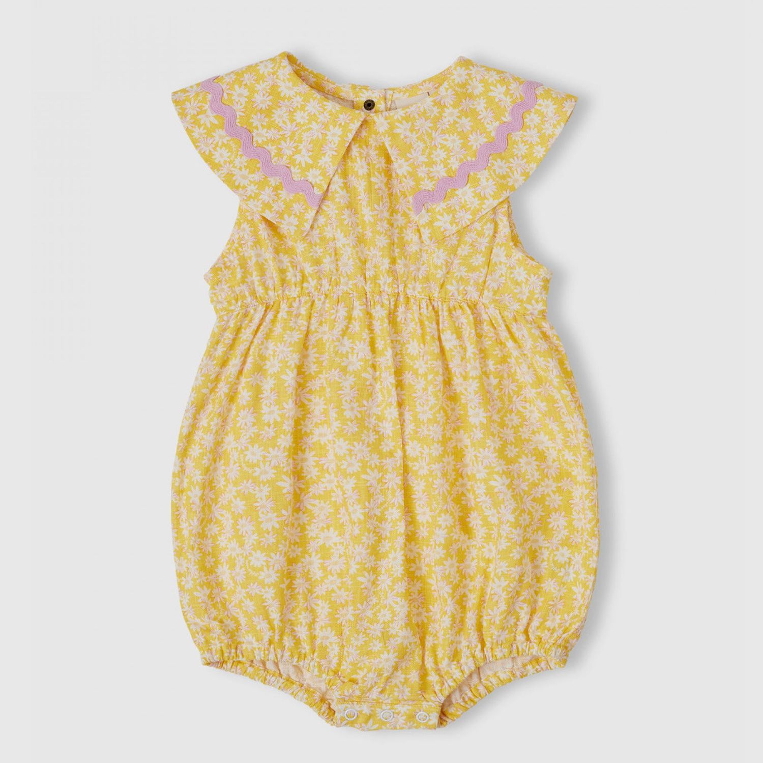 Ava Collared Romper Buttercup Daisy