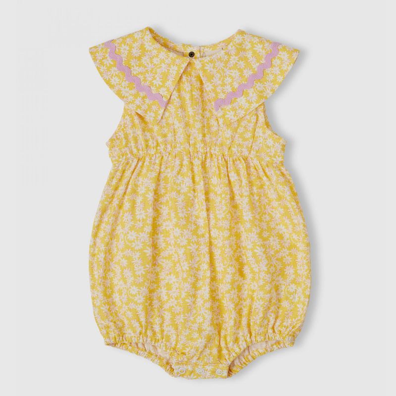 Ava Collared Romper Buttercup Daisy