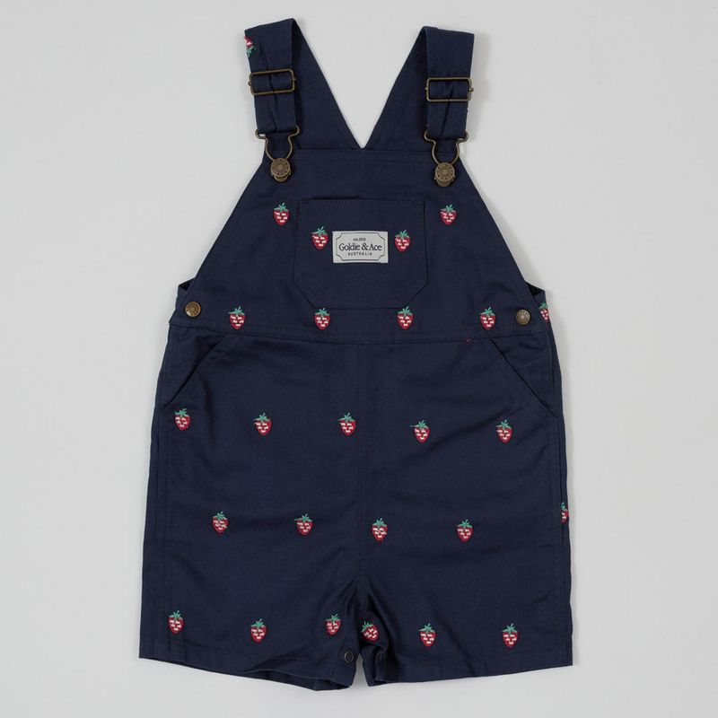 Mini Strawberry Embroidered Burton Baby Overall