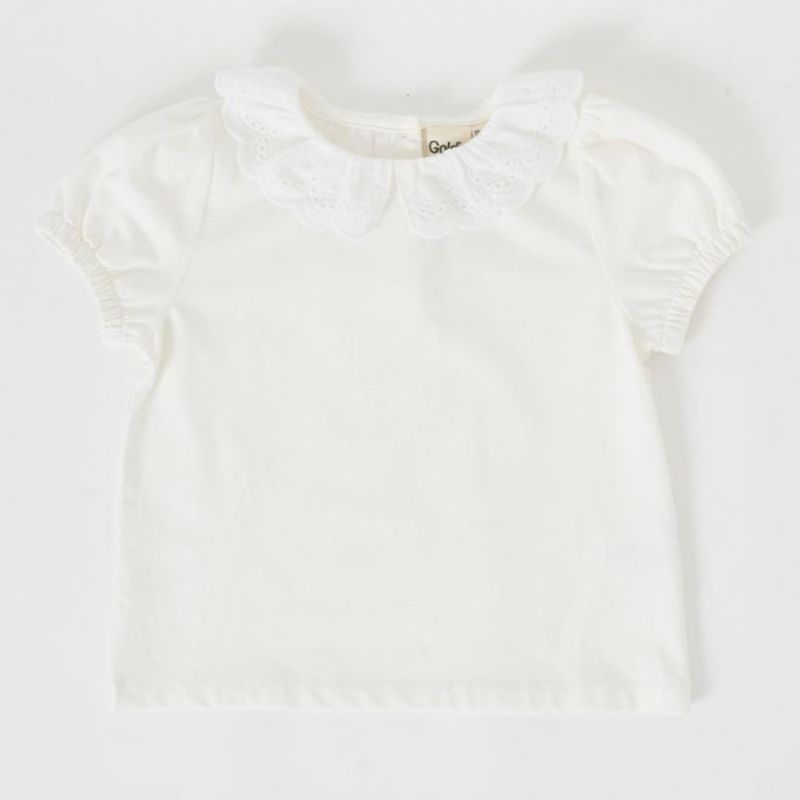 Laura Puff Sleeve Collar Top