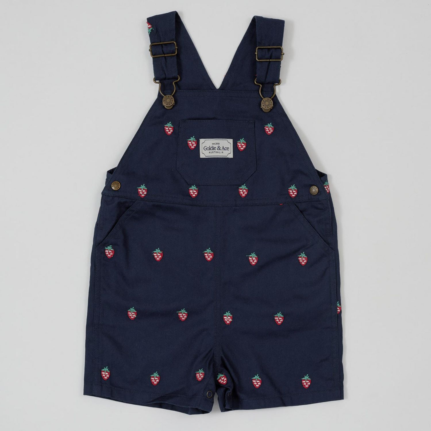 Mini Strawberry Embroidered Burton Overall