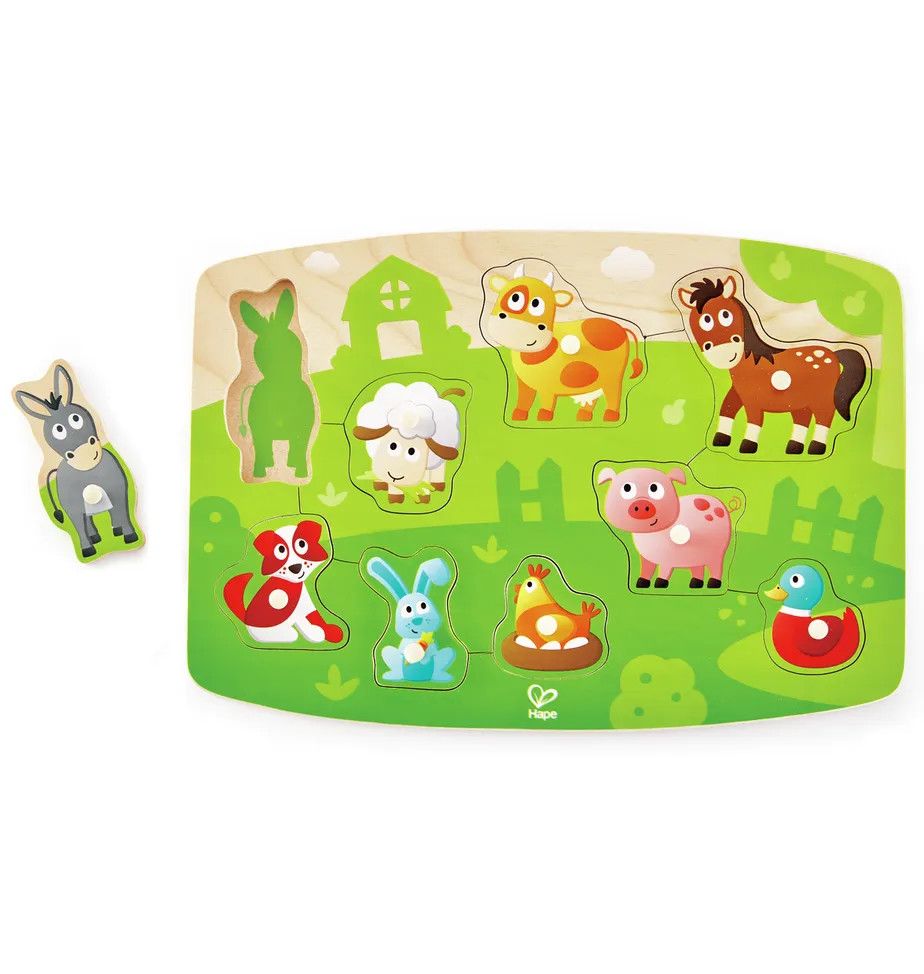 Farm Animals Peg Puzzle