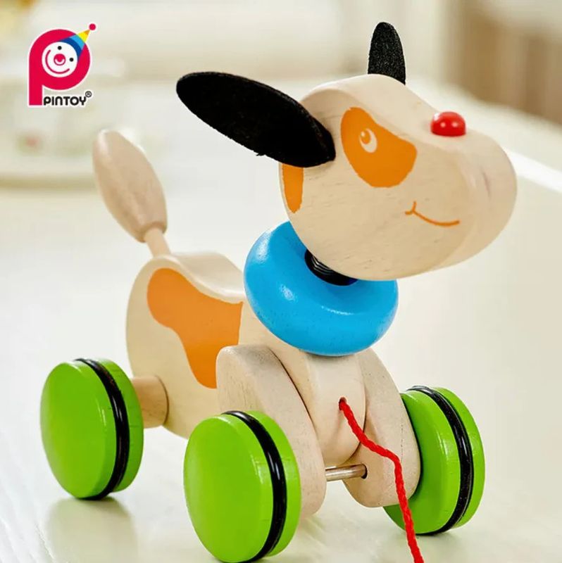 Pin Toys Pull Along Puppy