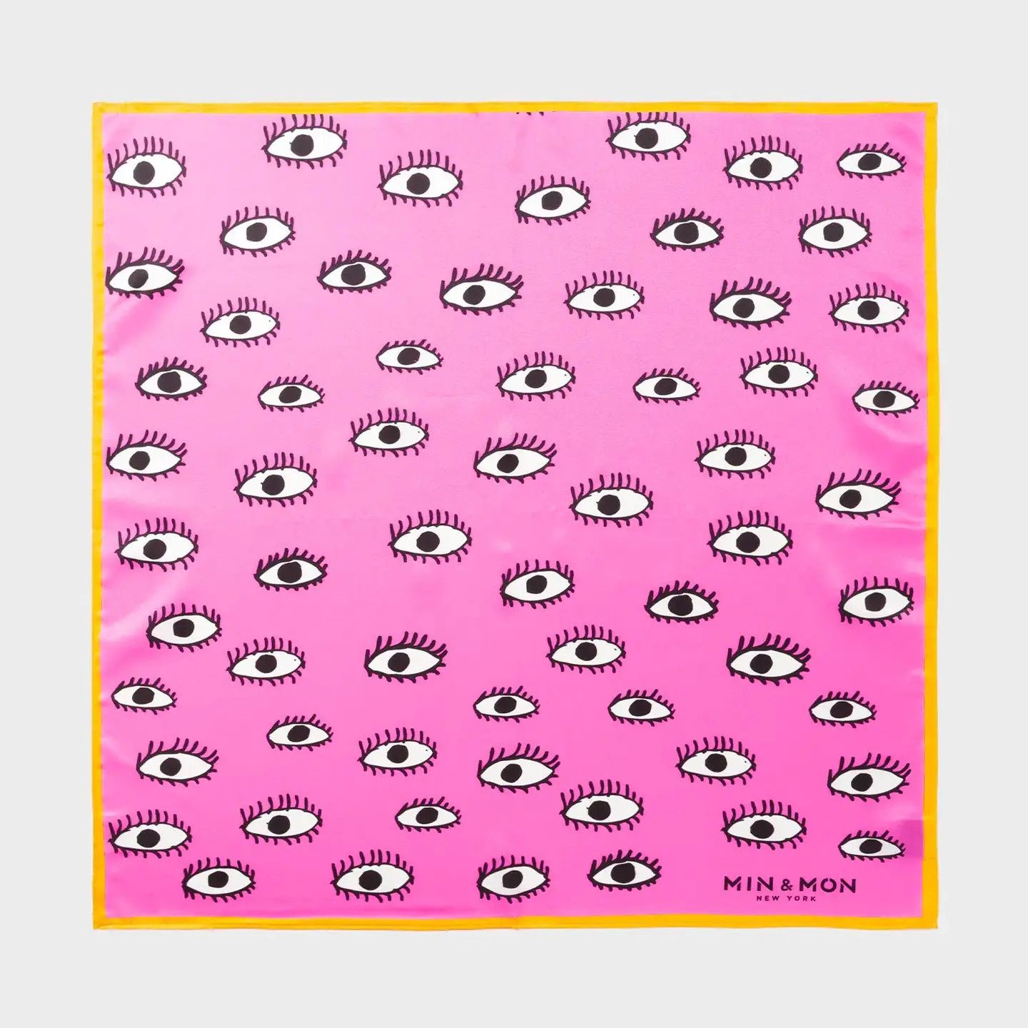 Pink Silk Headscarf - All Over Eyes