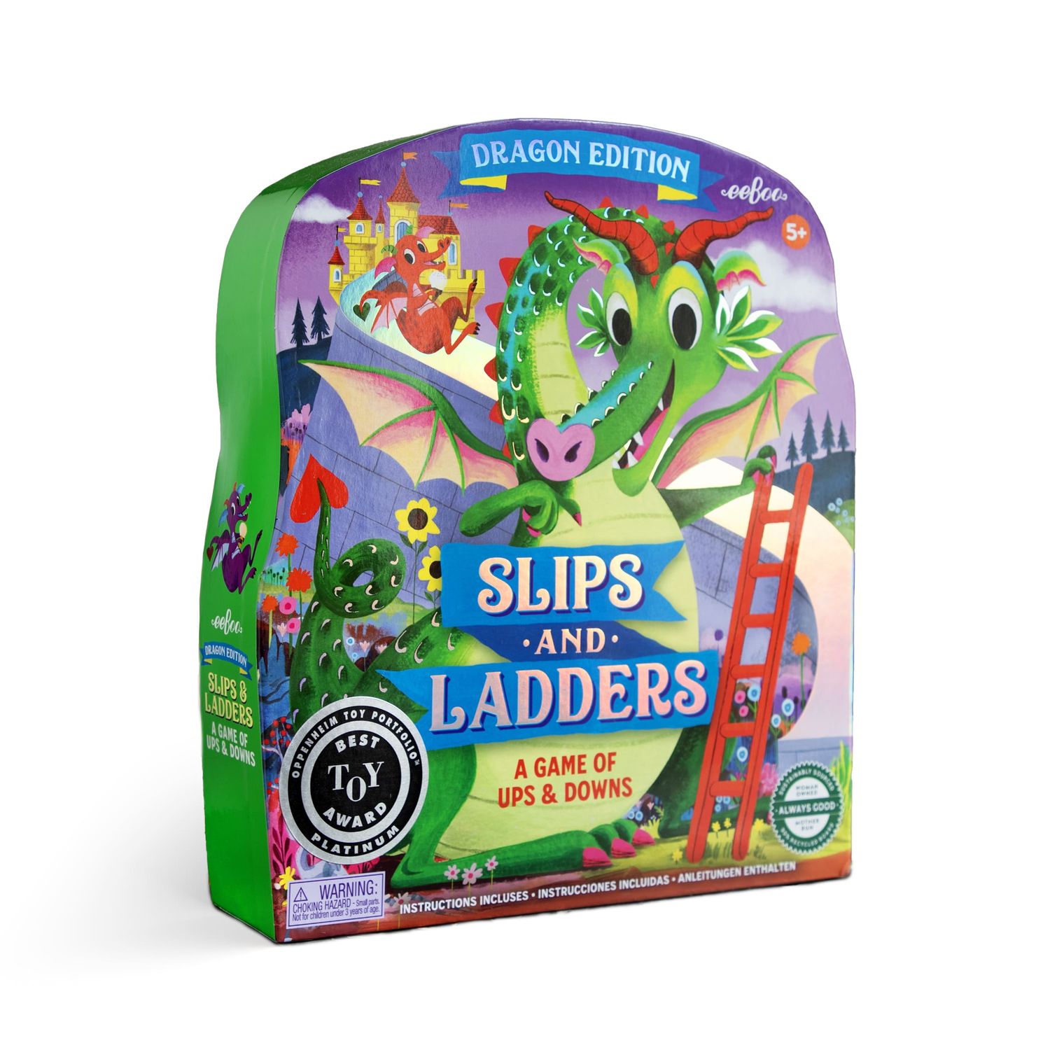 Slips &amp; Ladders Dragon Edition Shaped Game