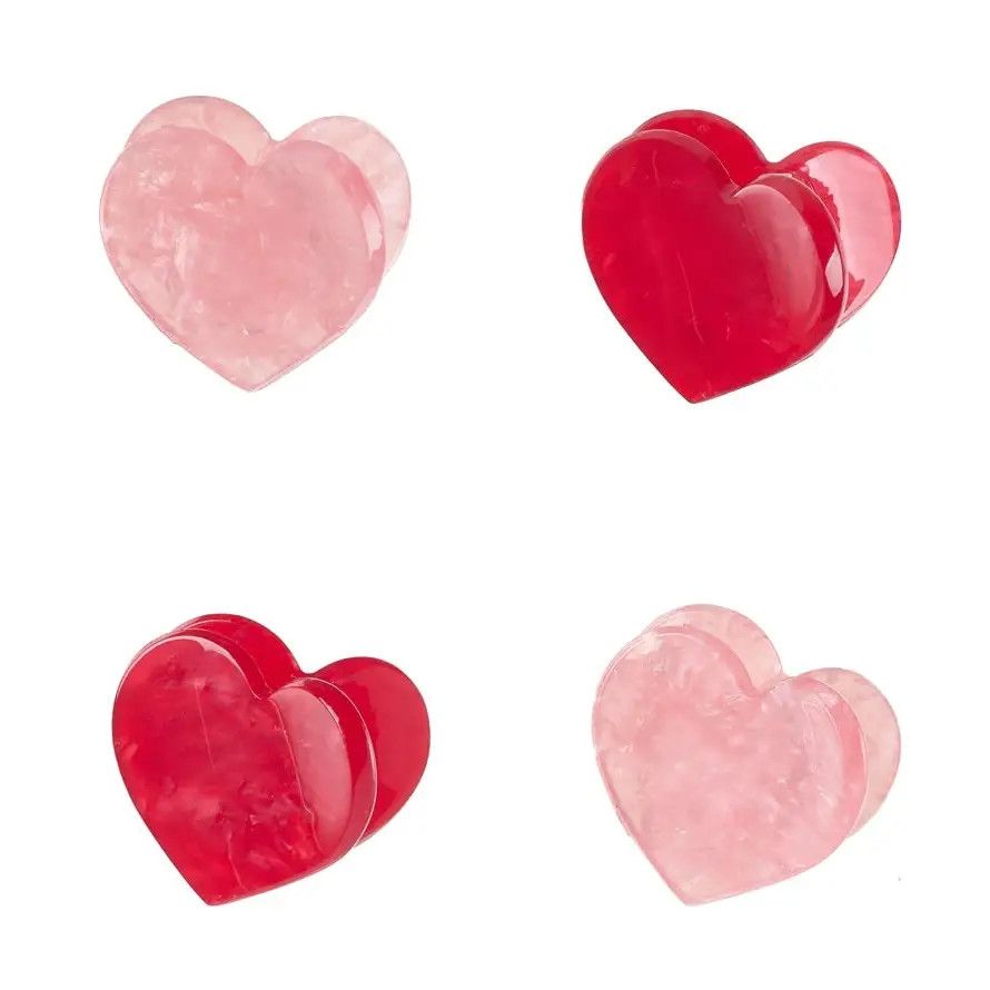 Love Heart Claw Clip 4 Pack