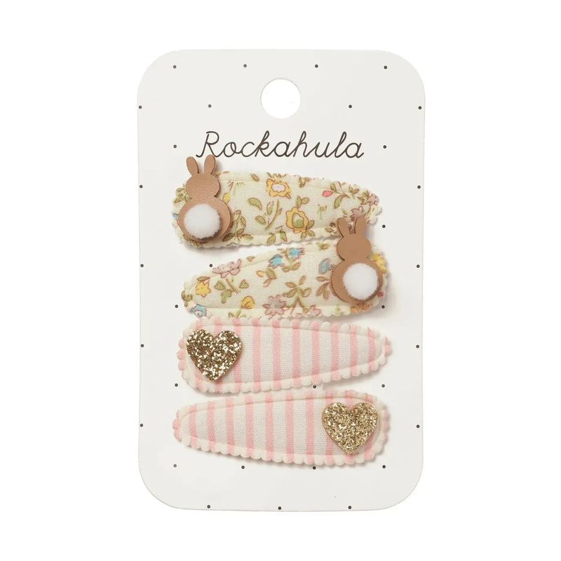 Petal Bunny Fabric Clip Set