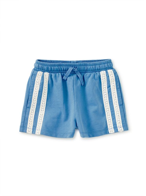 Crochet Sporty Shorts Blue Orchid