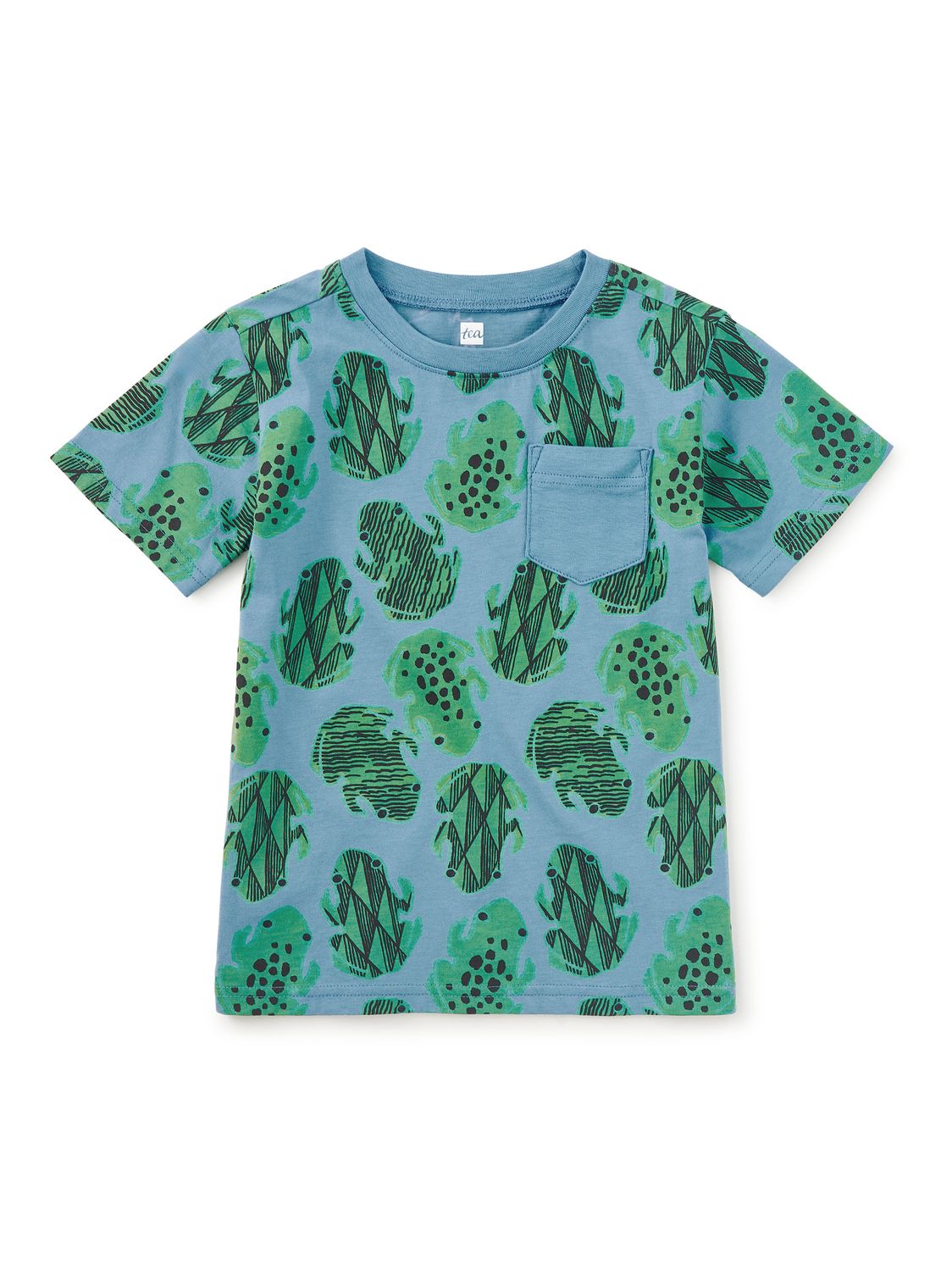 Printed Pocket Tee Hopalong Frogs