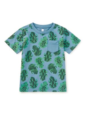 Printed Pocket Tee Hopalong Frogs