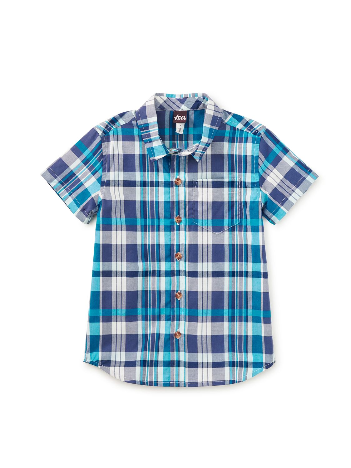 Plaid Button Up Woven Shirt Valencia Plaid