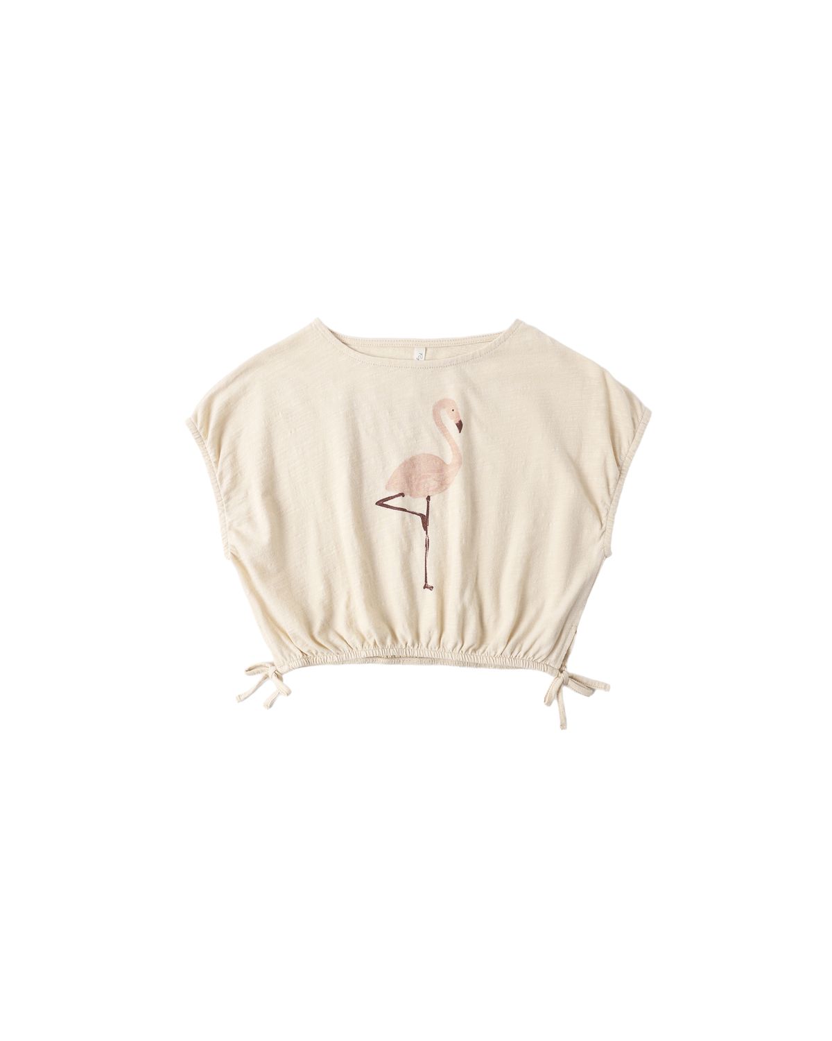 Cropped Cinch Tee Flamingo