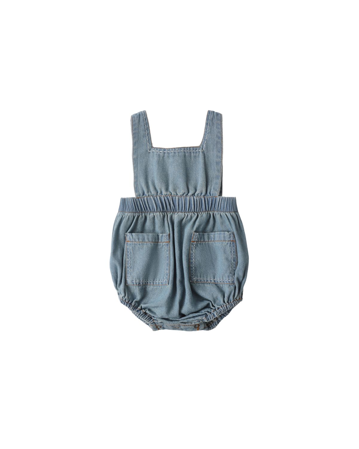 Denim Romper Washed Blue