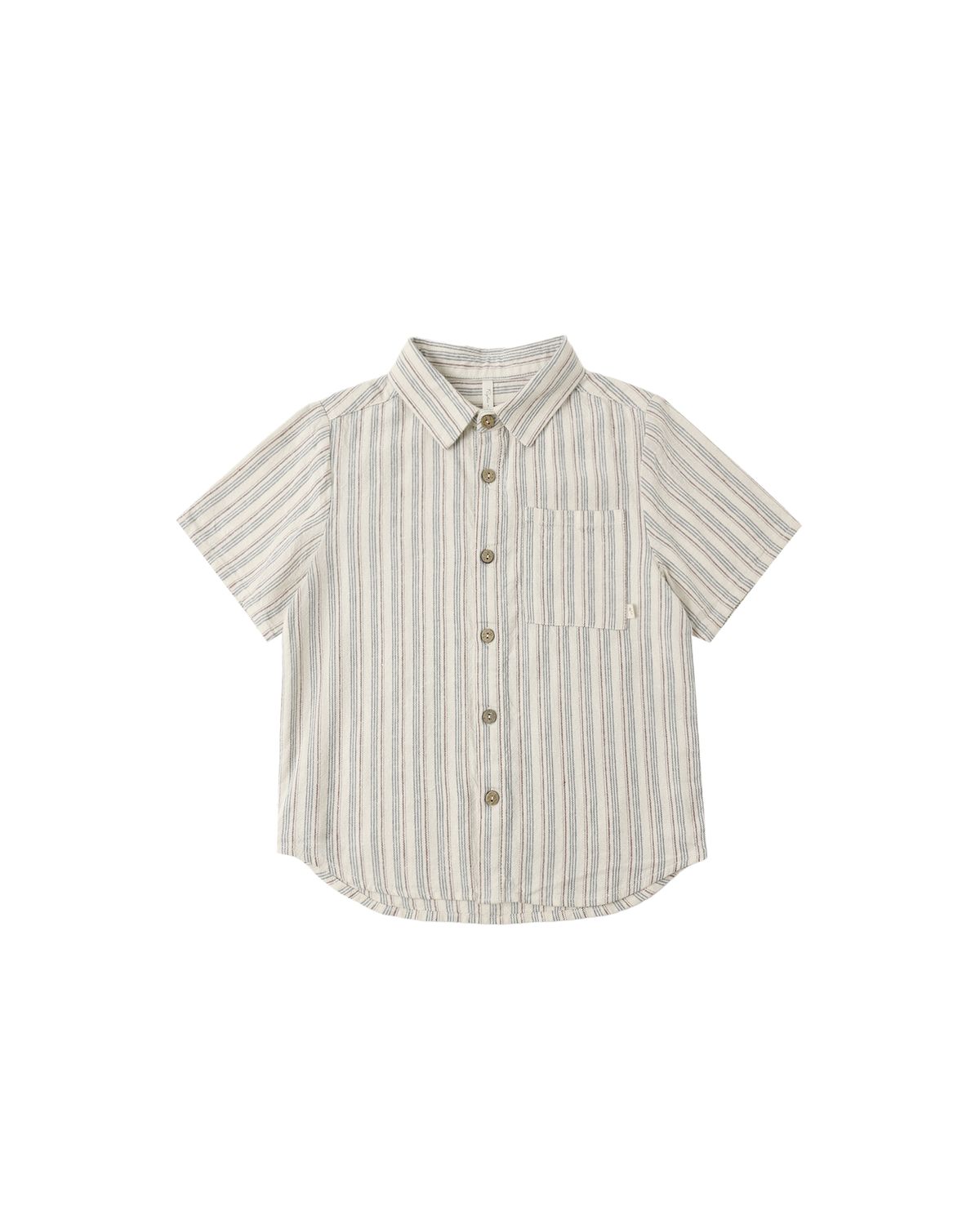 Collared Short Sleeve Shirt Nautical Stripe