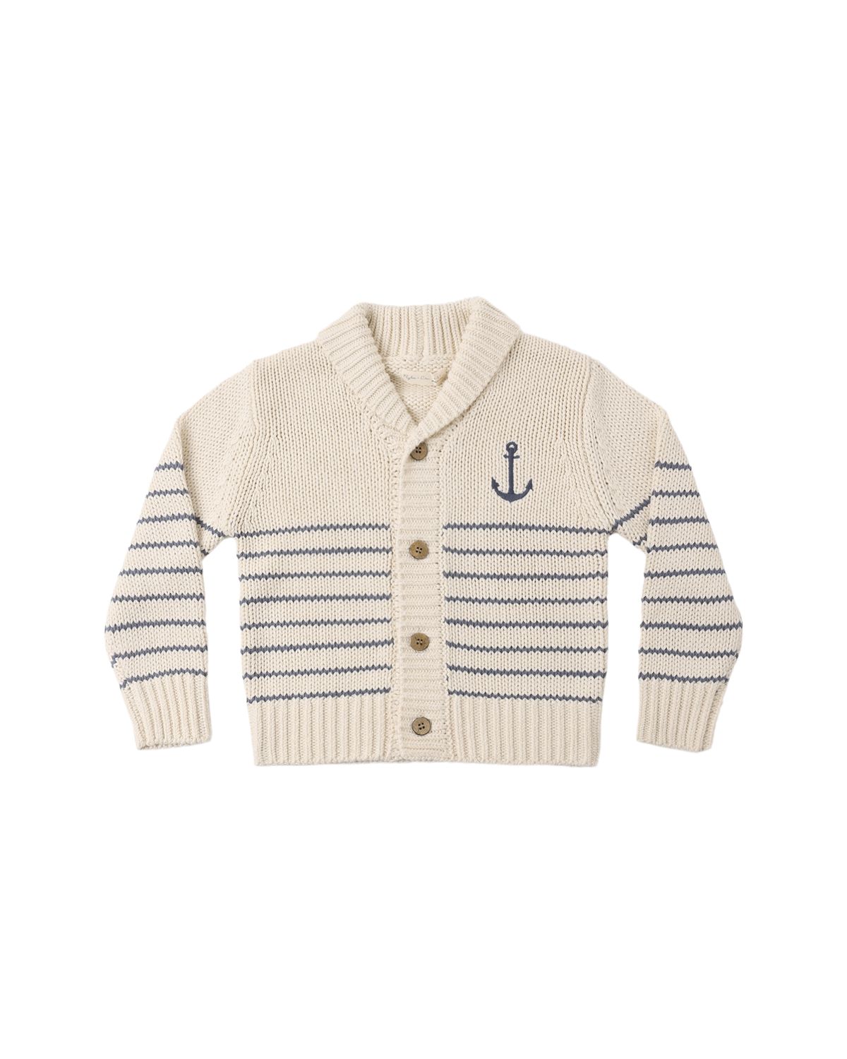 Shawl Cardigan Natural &amp; Marine