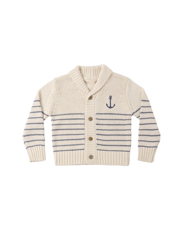 Shawl Cardigan Natural &amp; Marine
