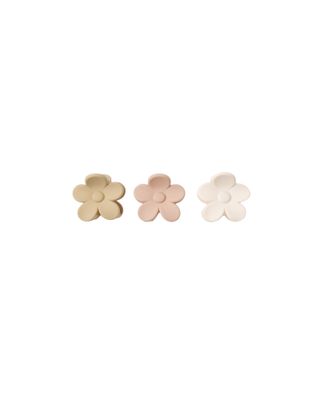 Flower Clip Set Butterscotch, Blush, Ivory