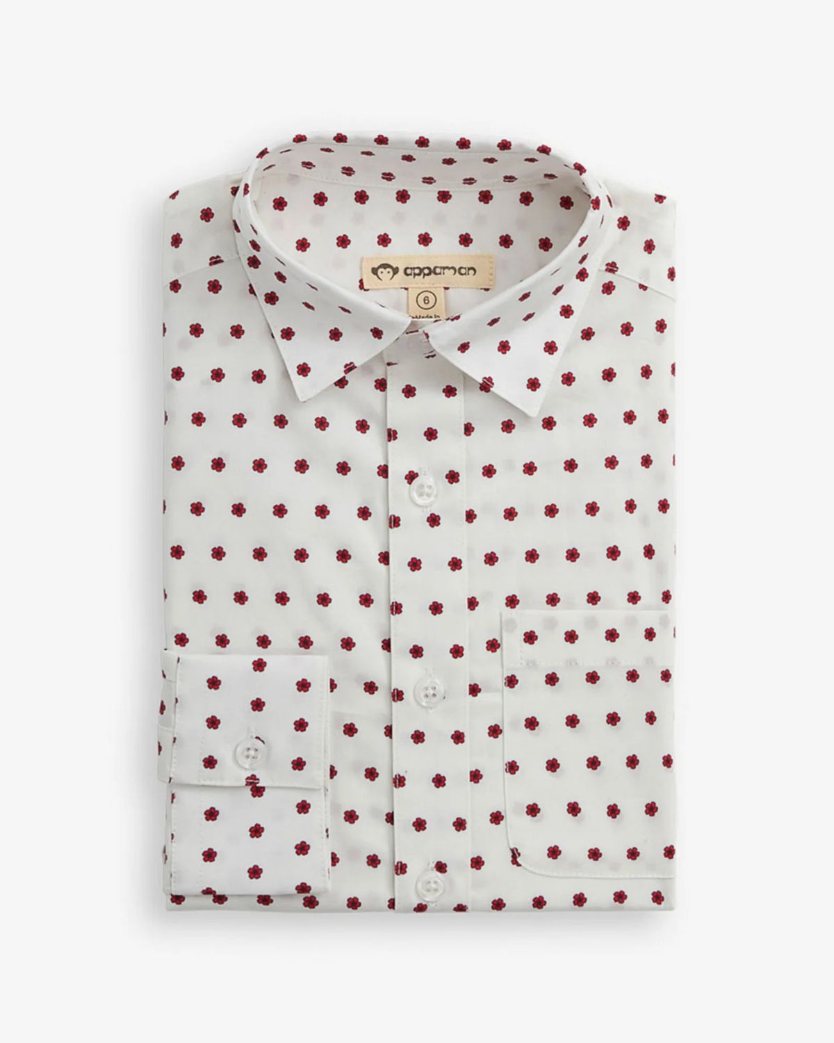 Standard Shirt Red Hibiscus