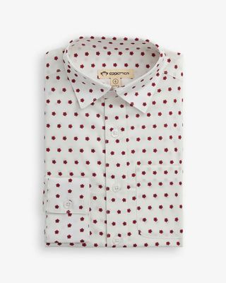 Standard Shirt Red Hibiscus