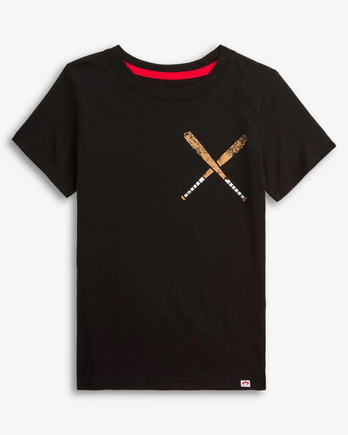 Graphic Short Sleeve Tee Baseball Black
