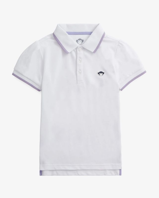 Puff Sleeve Polo White