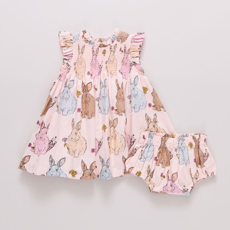 Stevie Dress Set Vintage Bunnies