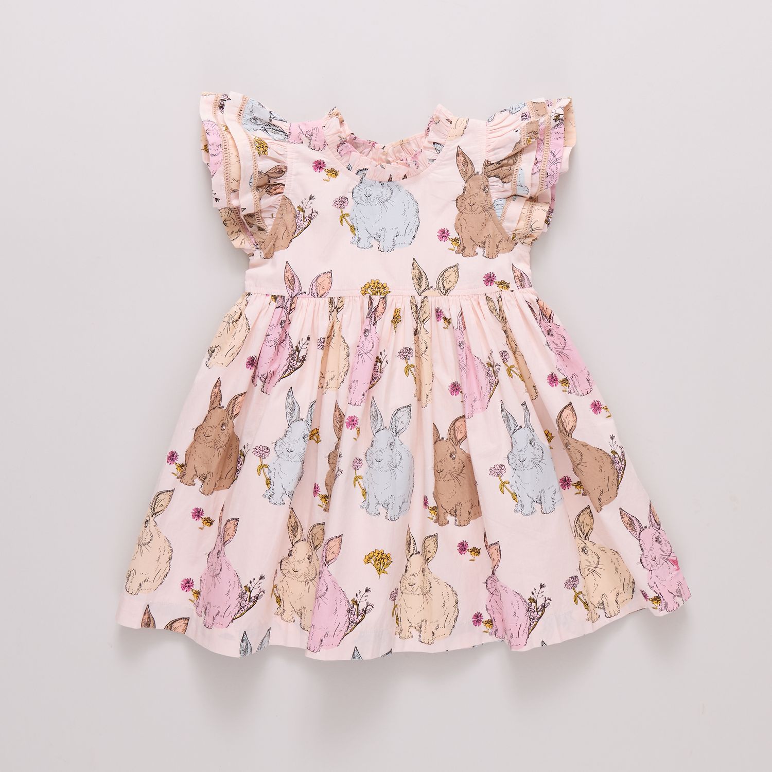 Jennifer Double Ruffle Dress Vintage Bunnies