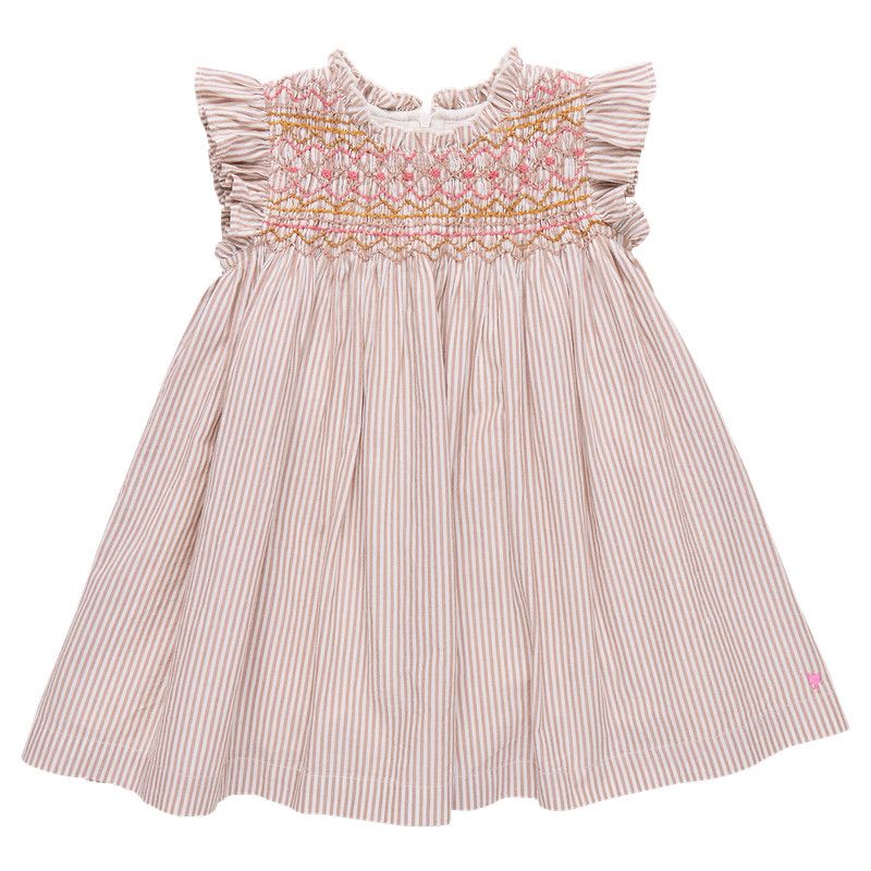 Stevie Dress Tawny Brown Stripe