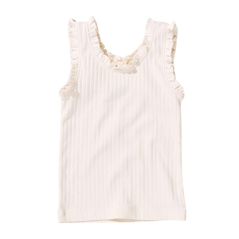 Joy Ruffle Rib Tank Cream