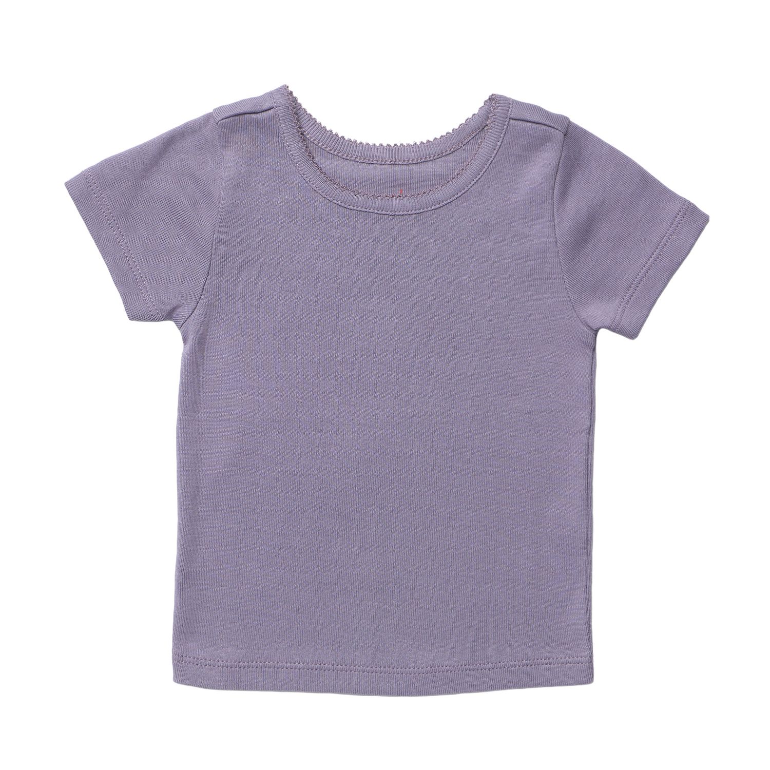 Seesaw Short Sleeve Rib T-Shirt Purple