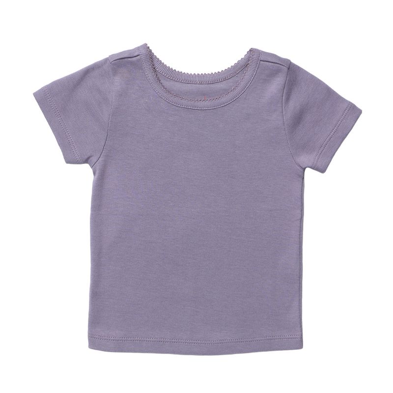 Seesaw Short Sleeve Rib T-Shirt Purple