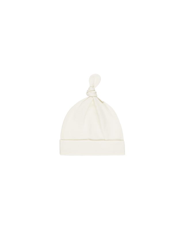 Knotted Baby Hat Natural