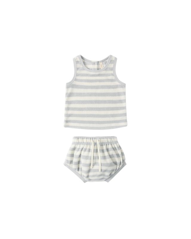 Terry Tank + Short Set Sky Stripe