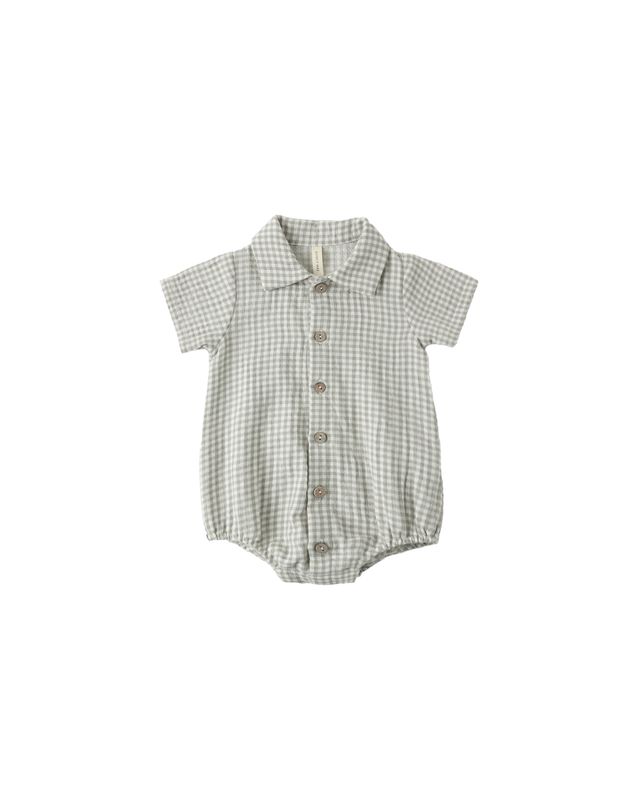 Matteo Romper Sage Gingham