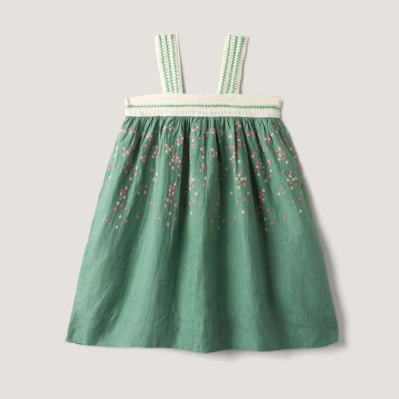 Sienna Dress Linen Peridot Green
