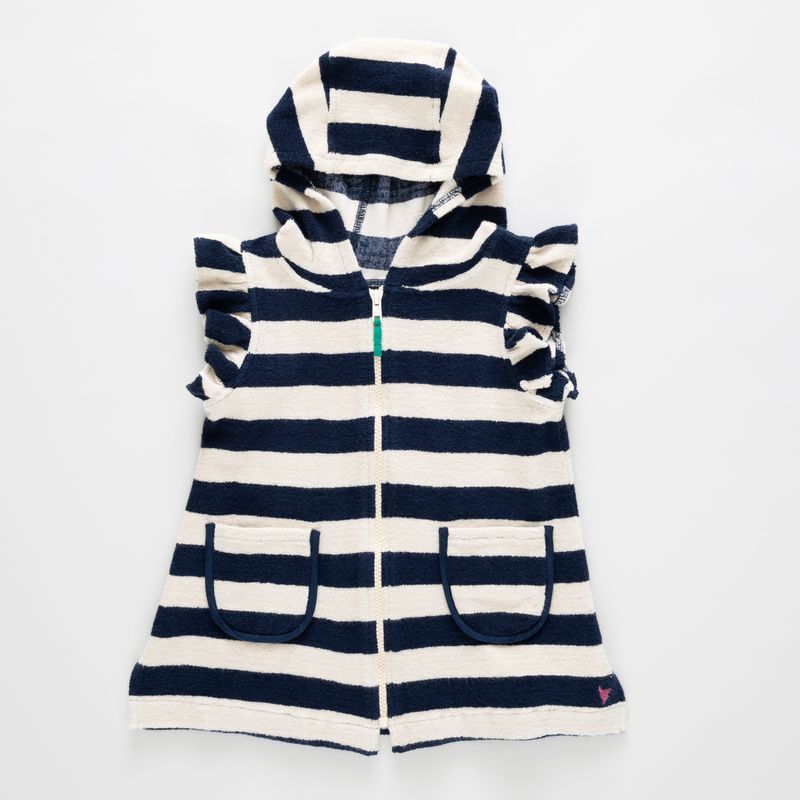 Terry Coverup Wide Blue Stripe