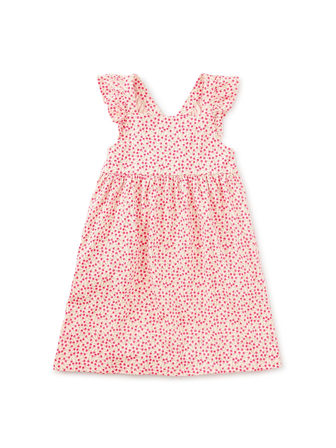 Ruffle Strap Dress Mini Rose Toss