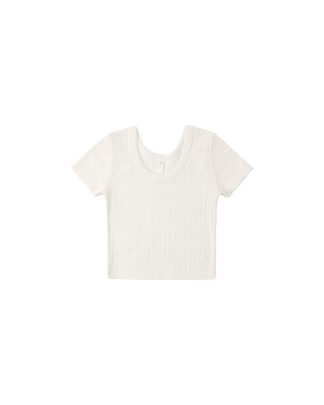 Pointelle Tee Ivory