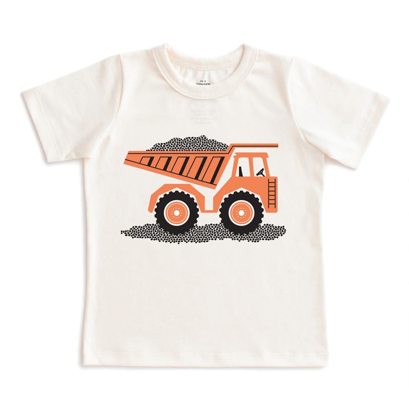 Short Sleeve Graphic Tee Dump Truck Natural