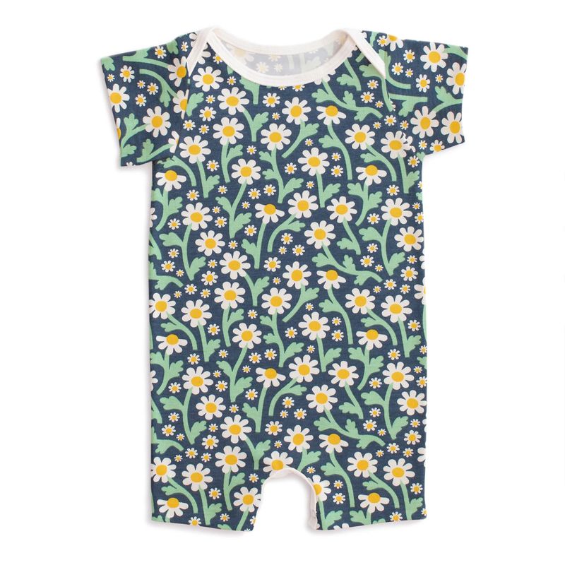 Summer Romper Bold Daisies Navy