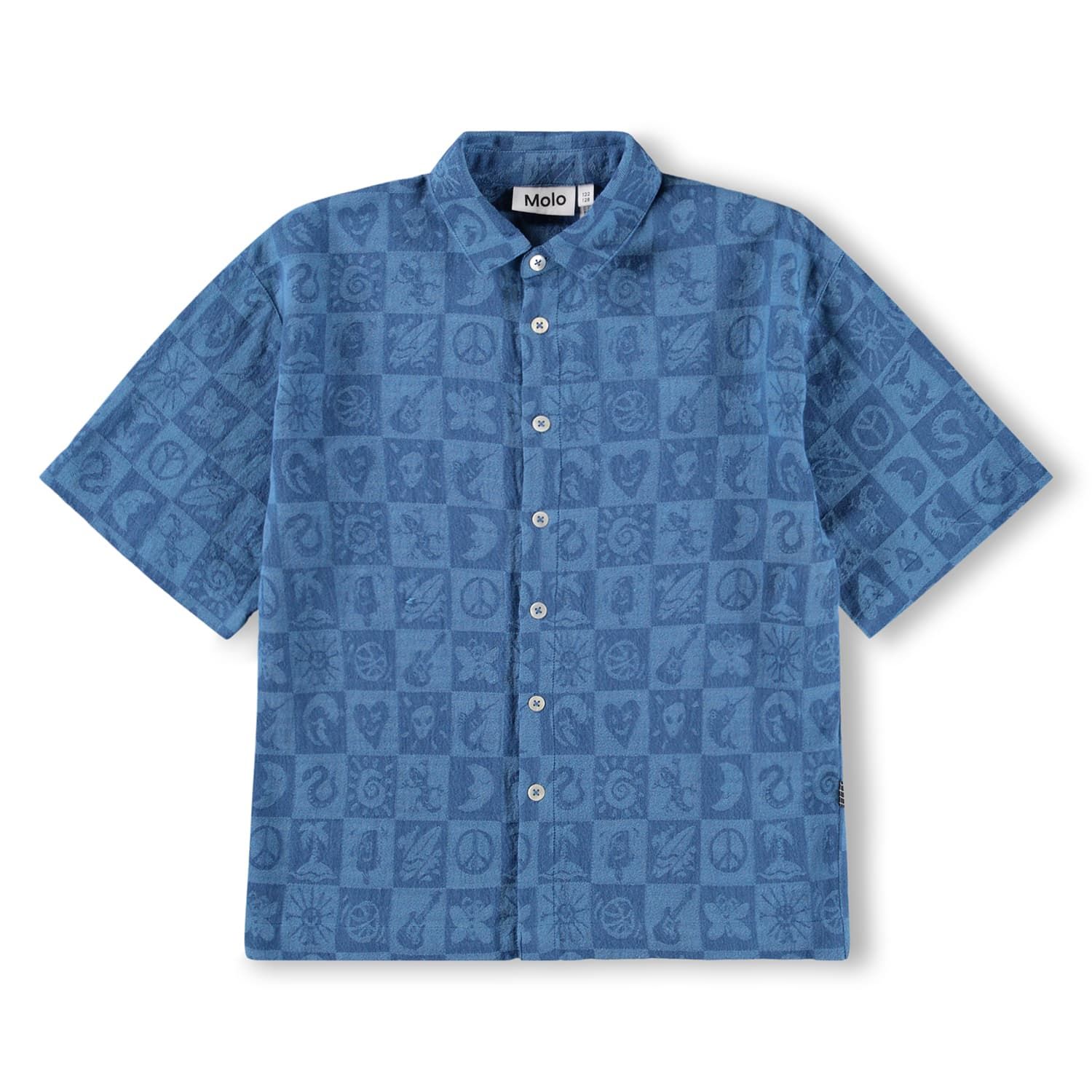Richie SS Button-Up Shirt Symbol Check