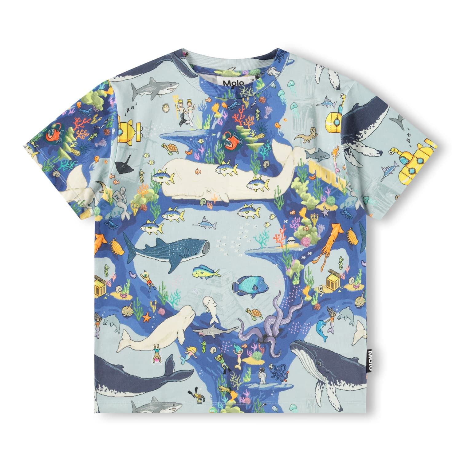 Riley SS Tee Pixel Ocean