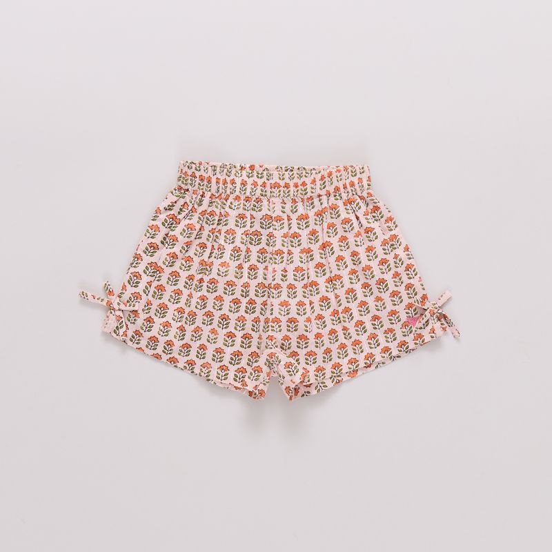 Jules Short Pink Prairie Block Print