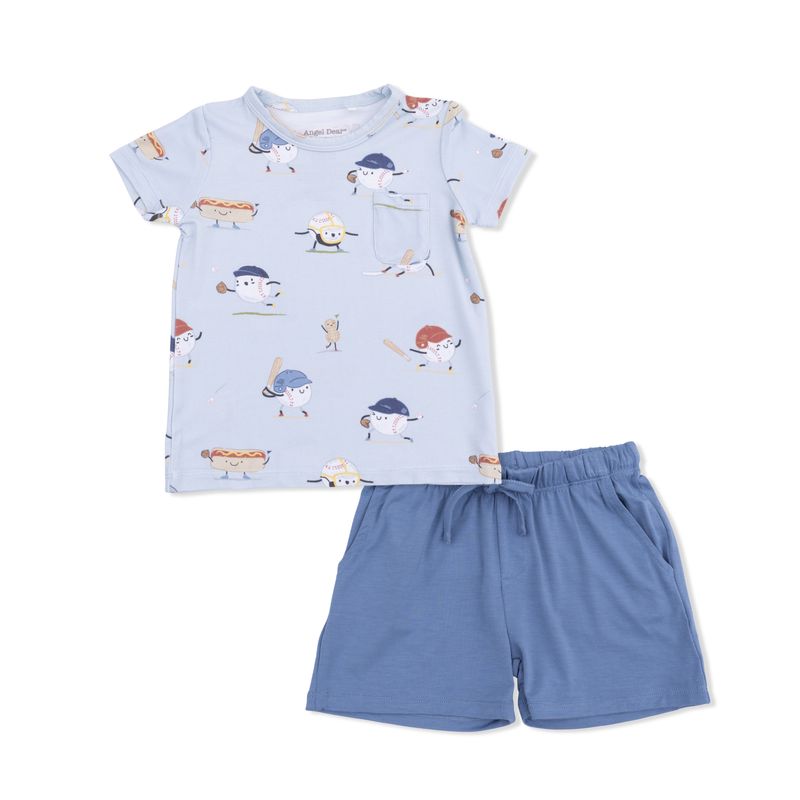 Tee &amp; Shorts Baseballs Playing Baseball