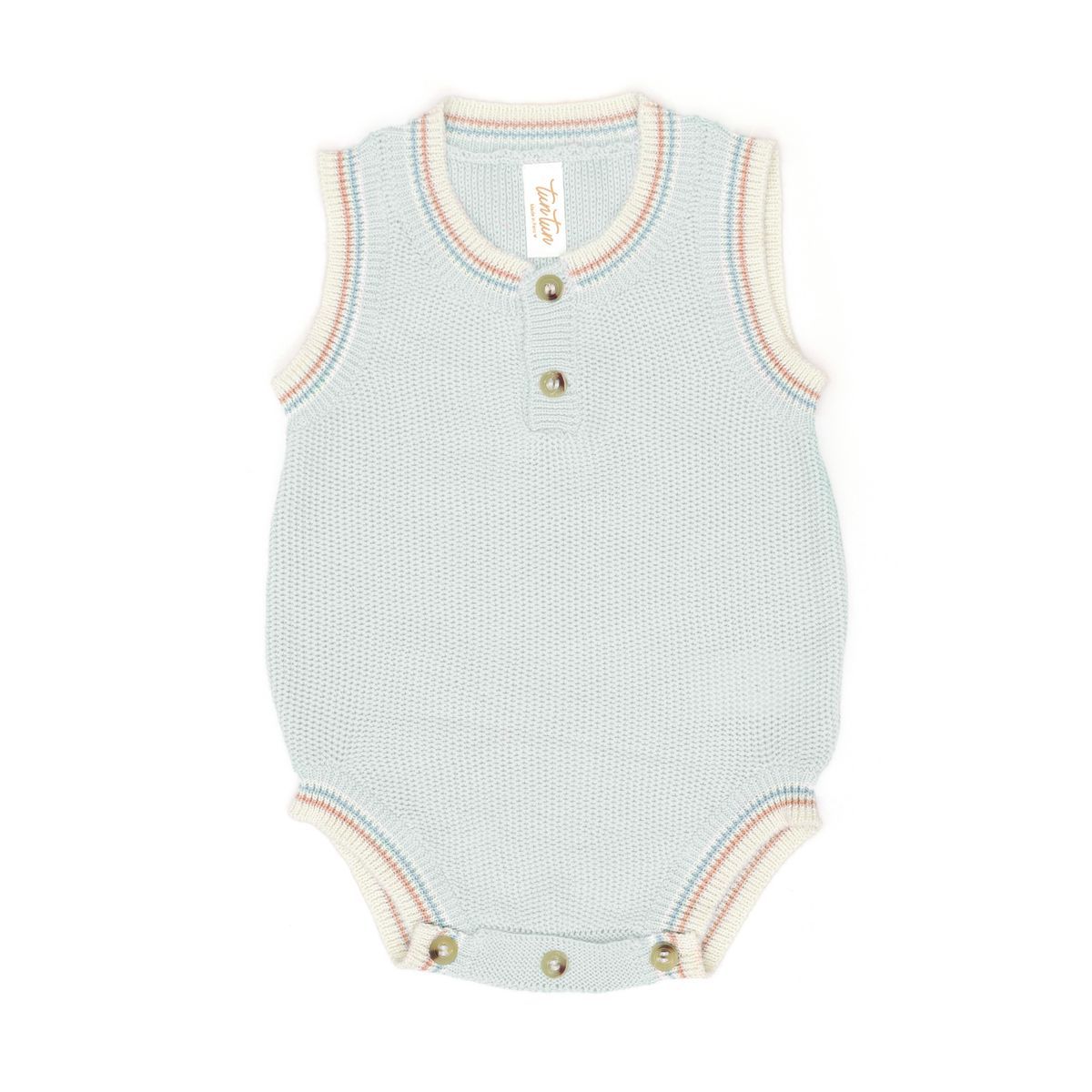 Mason Romper Natural/Toasted Nut/Blue