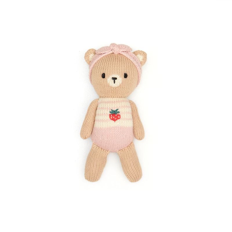 Baby Bear Doll with Strawberry Pink/Natural