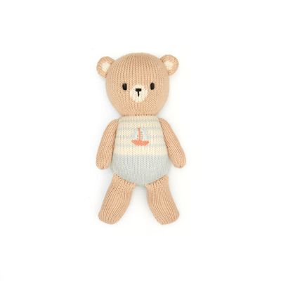Baby Bear Doll with Sailboat Light Blue/Natural