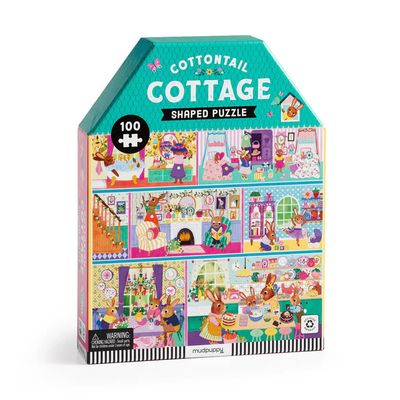 Cottontail Cottage 100PC House Shaped Puzzle