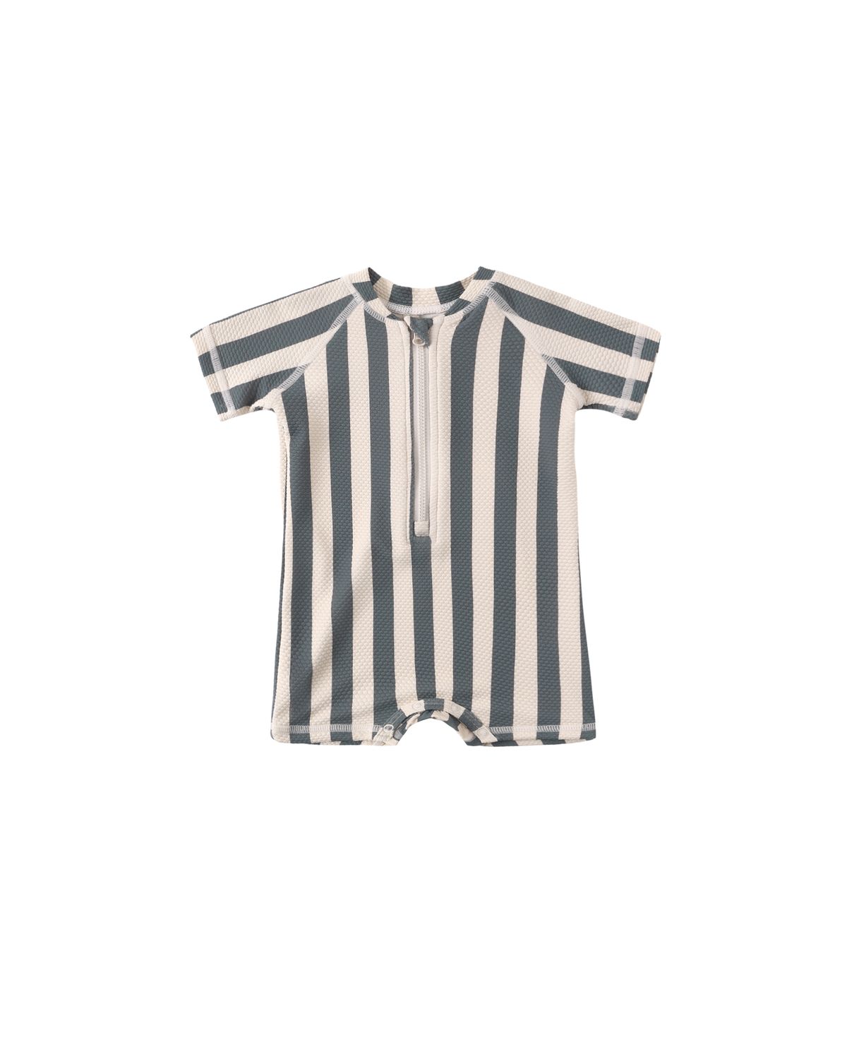 Zip Rash Guard One-Piece Retro Ocean Stripe