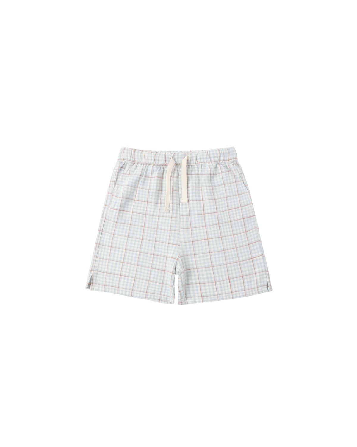 Perry Short Light Blue Plaid